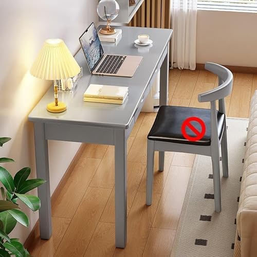 99,1 cm großer Schreibtisch aus Gummibaumholz mit Schubladen, Doppelsockel, Computer-Studiertisch für Zuhause, Büro, stilvoller Arbeitstisch ohne Stuhl 99,1 cm großer Schreibtisch aus Gummibaumholz mit Schubladen, Doppelsockel, Computer-Studiertisch für Zuhause, Büro, stilvoller Arbeitstisch ohne Stuhl von Generisch