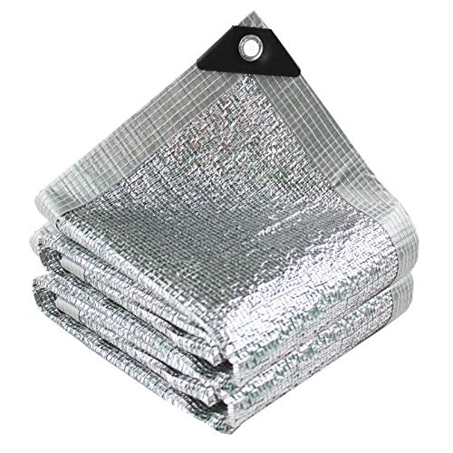 99% Aluminet Schattennetz mit Ösen – UV-Sonnenschutz Markise für Terrasse, Gewächshaus & Garten – hitzebeständiges Aluminiumnetz, Silber, 5 x 15 m (16,4 x 49,2 ft) von Generisch