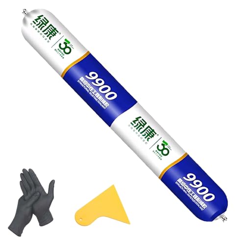 9900 Dichtstoff, 9900 Silikondichtstoff, DH-9900 Hochtemperaturbeständiger Silikondichtstoff für Wintergärten (White,1pcs) von Generisch