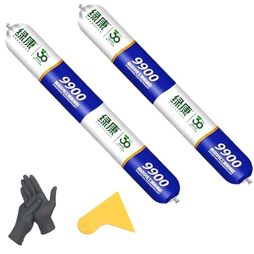 9900 Dichtstoff, 9900 Silikondichtstoff, DH-9900 Hochtemperaturbeständiger Silikondichtstoff für Wintergärten (White,2pcs) von Generisch