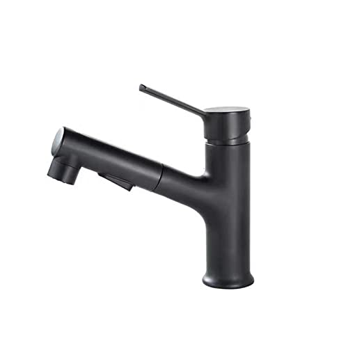 A-96003-BK Küchenarmatur, Einloch-Ausziehsprüher, Chrom & Schwarz, Mischbatterie für Küchenspüle, moderner Badarmatur mit Strahlsprühkopf, Schwarz A-96003-BK Küchenarmatur, Einloch-Ausziehsprüher, Chrom & Schwarz, Mischbatterie für Küchenspüle, moderner Badarmatur mit Strahlsprühkopf, Schwarz von Generisch