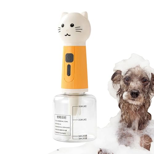 ABS Hund Shampoo Spender 20x7 Cm Hunde Shampoo Frother 350 Ml Wiederaufladbare Reinigungswerkzeuge Für Badezimmer Außenbereich Salon Küchenspüle Garten Reise von Generisch