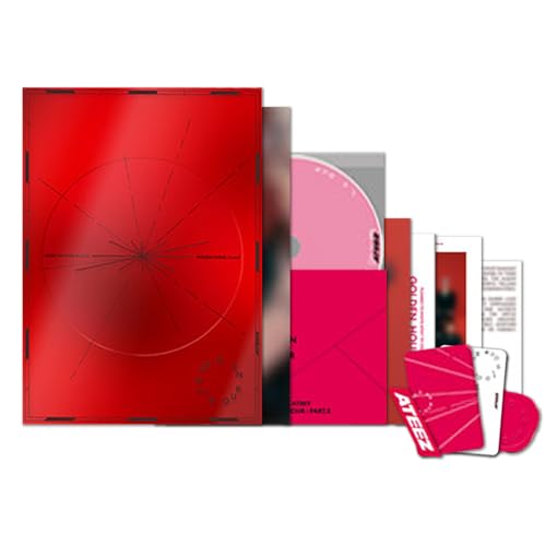 ATEEZ - 11th Mini Album [GOLDEN HOUR : Part.2] (DIARY Ver.) Photobook + Logo Sticker + Ornament + Photocard + Disc + Textcard + Postcard + Folded Poster + 2 Pin Badges + 4 Extra Photocards von Generisch