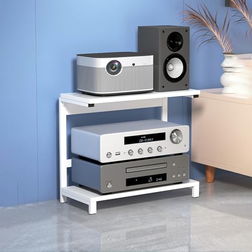 AV-Media-Ständer aus Metall, stabiles Audio-Komponenten-Regal mit rutschfesten Füßen für Nachttisch, Büro oder Wohnzimmer AV-Media-Ständer aus Metall, stabiles Audio-Komponenten-Regal mit rutschfesten Füßen für Nachttisch, Büro oder Wohnzimmer von Generisch
