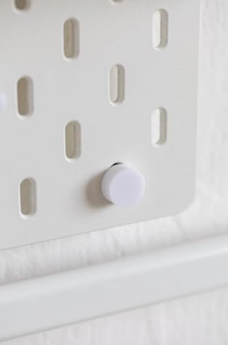 Abdeckkappen für Schrauben – Set aus 4 Stück – Kompatibel mit Skadis Lochplatte – Rund & Stern Design (Schwarz, Rund) von Generisch