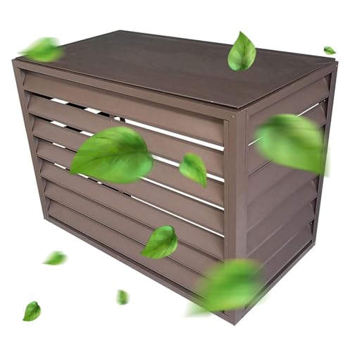 Abdeckung für Klimaanlagen für den Außenbereich, langlebige Aluminium-Sichtschutzplatten, dekorativer Zaun für Mülleimer und Terrassen-Pflanzgefäße, grau, Größe für Garten- und Rasenschutz Abdeckung für Klimaanlagen für den Außenbereich, langlebige Aluminium-Sichtschutzplatten, dekorativer Zaun für Mülleimer und Terrassen-Pflanzgefäße, grau, Größe für Garten- und Rasenschutz von Generisch