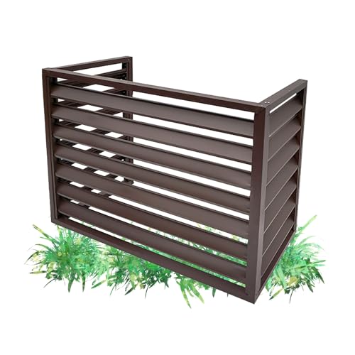 Abdeckung für Klimaanlagen für den Außenbereich, langlebiges Aluminium, Sichtschutzzaun, dekorativer Mülleimer, Terrasse, Blumentopf, grau, Größe für Hof und Garten Abdeckung für Klimaanlagen für den Außenbereich, langlebiges Aluminium, Sichtschutzzaun, dekorativer Mülleimer, Terrasse, Blumentopf, grau, Größe für Hof und Garten von Generisch