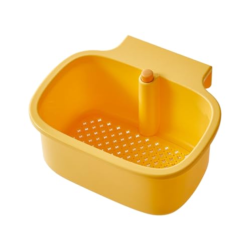 Abflusskorb für die Küchenspüle, einziehbares Sieb, 18 x 16 x 8 cm, platzsparendes Design, Mehrzweck-Wasserhahn-Aufbewahrungshalter zum Geschirrtrocknen, Obstwaschen, tägliches Kochen von Generisch