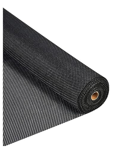 Abflussmatte aus Netzmaterial for Supermärkte – rutschfeste Boden- und Thekenschutzunterlage, wasserabweisend, leicht zu reinigen(Black,1.2x50 Meters) von Generisch