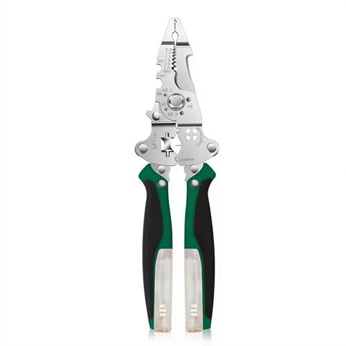 Abisolierzange, 20,3 cm (8 Zoll), zum Schneiden und Ziehen von Drähten, Kabelschere, Spannungsprüfer, Zange, Outdoor-Spaß, mit Strommessfunktion von Generisch