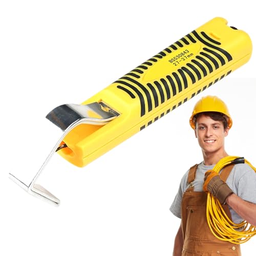 Abisolierzange – Rotierender Abisolierer | Komfortabler Griff, verstellbarer Kabelmantelentferner, Einstellung des Schwanzes, die mit den meisten runden Standardkabeln Abisolierzange – Rotierender Abisolierer | Komfortabler Griff, verstellbarer Kabelmantelentferner, Einstellung des Schwanzes, die mit den meisten runden Standardkabeln von Generisch