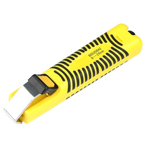 Abisolierzange – Rotierender Abisolierer | Komfortabler Griff, verstellbarer Kabelmantelentferner zur Einstellung des Schwanzes, die mit den meisten runden Standardkabeln kompatibel ist Abisolierzange – Rotierender Abisolierer | Komfortabler Griff, verstellbarer Kabelmantelentferner zur Einstellung des Schwanzes, die mit den meisten runden Standardkabeln kompatibel ist von Generisch