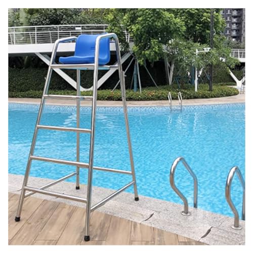 Abnehmbarer Rettungsschwimmer Stuhl für Schwimmbäder & Wasserparks, Edelstahl-Beobachtungssitz mit verstellbarer Höhe, ideal für die Sicherheitsüberwachung von Generisch