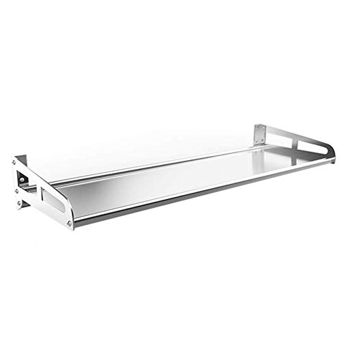 Abnehmbares Küchenregal mit Wandregal Edelstahl Handtuchhalter für Zuhause Badezimmer Schlafzimmer 22 Silber 40 x 50 cm von Generisch