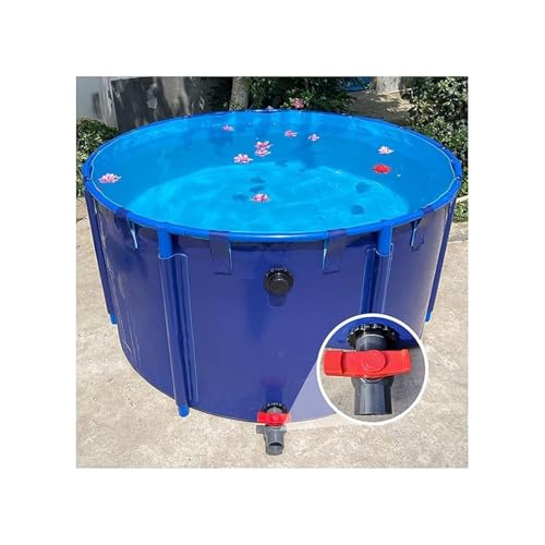 Above Ground Canvas Fish Pond - PVC Aquarium Pool with Steel Frame & Drain Valve for Koi & Goldfish, Large 3.5x1.2m Outdoor Water Garden Above Ground Canvas Fish Pond - PVC Aquarium Pool with Steel Frame & Drain Valve for Koi & Goldfish, Large 3.5x1.2m Outdoor Water Garden von Generisch