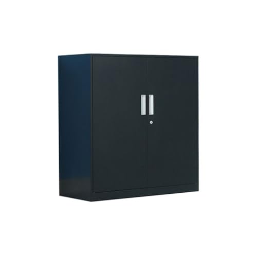 Abschließbarer Büro-Aktenschrank – 1 mm dicker Eisen-Aufbewahrungsschrank für Zuhause & Balkon – sichere Akten- und Werkzeugaufbewahrung, schwarz – stilvolles Design von Generisch