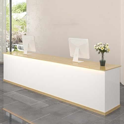 Abschließbarer Empfangstisch mit Schublade & Schließfächern, offene Regale für Büro, Lobby & Geschäft, einfache Montage, modernes Design & funktionale Arbeitsplatzmöbel Abschließbarer Empfangstisch mit Schublade & Schließfächern, offene Regale für Büro, Lobby & Geschäft, einfache Montage, modernes Design & funktionale Arbeitsplatzmöbel von Generisch