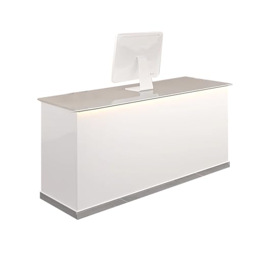 Abschließbarer Empfangstresen mit Theke, 119 cm, grau, für den Einzelhandel, für Salon und Büro, langlebiges Design mit Schubladen für organisierte Arbeitsbereiche Abschließbarer Empfangstresen mit Theke, 119 cm, grau, für den Einzelhandel, für Salon und Büro, langlebiges Design mit Schubladen für organisierte Arbeitsbereiche von Generisch