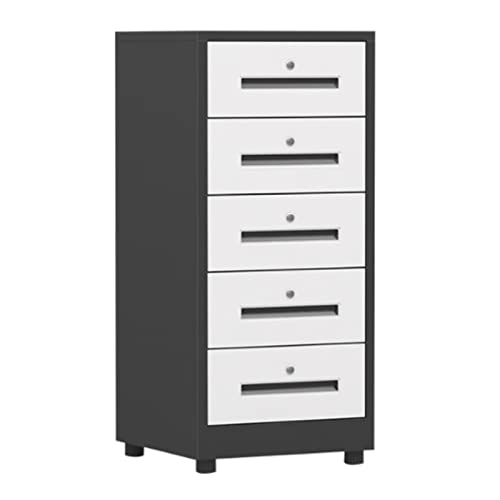 Abschließbarer vertikaler Aktenschrank aus Metall mit 5 Schubladen für Home Office – sichere Aufbewahrungslösung in elegantem schwarzem Finish Abschließbarer vertikaler Aktenschrank aus Metall mit 5 Schubladen für Home Office – sichere Aufbewahrungslösung in elegantem schwarzem Finish von Generisch