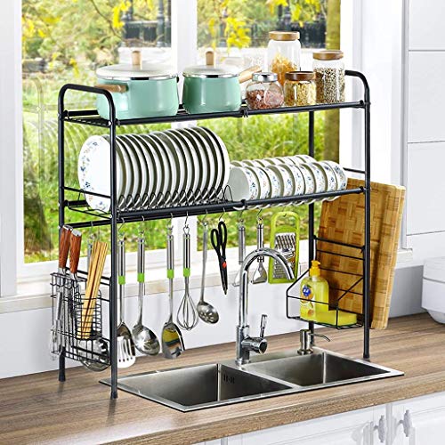 Abtropfgestell – 2-lagiges Edelstahl-Küchen-Abtropfgestell für Spüle – platzsparendes Design Abtropfgestell – 2-lagiges Edelstahl-Küchen-Abtropfgestell für Spüle – platzsparendes Design von Generisch