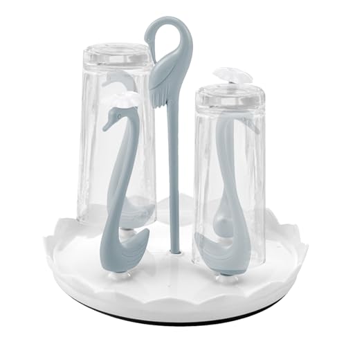 Abtropfgestell für Babyflaschen – Futterbecherhalter | Trinken Trocknen Dranier | Schwanenbecher Trockner Ständer | Dekorativer Flaschenabtropfständer für Thekenreinigung Reise Überspüle Tisch von Generisch