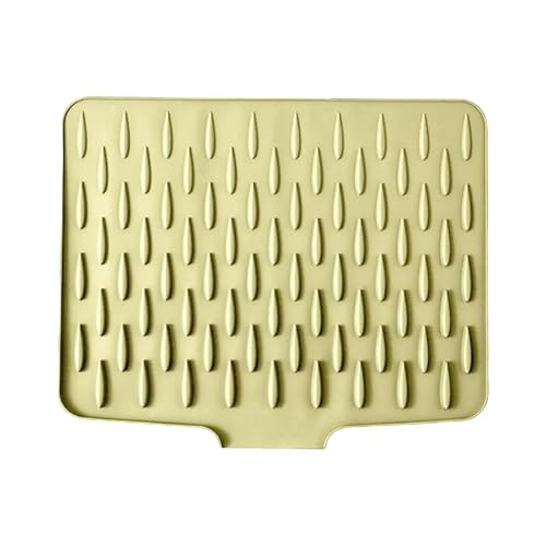 Abtropfmatte Geschirr, Schnelltrocknend Abtropfmatten Geschirr, Super Saugfähige Unterlage Kaffeemaschine, Superabsorber Abtropfmatten für Küche, Spüle (Gelb, L) von Generisch