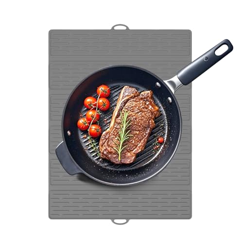 Abtropfmatte – Küchen-Trockenmatte Abtropfmatte Abtropfgestell | Silikon Faltbares Pad Großes Abtropfgestell Abtropfgestell Küchenzubehör für Tassen Flaschen Töpfe und Pfannen Obst von Generisch