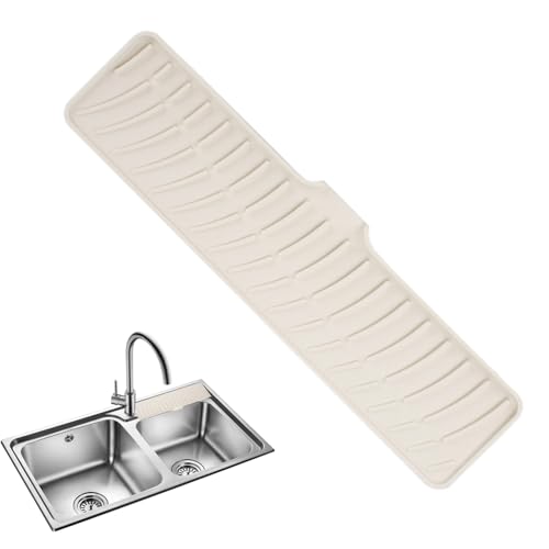 Abtropfmatten aus Silikon, Abtropfmatte | Abtropfpad aus Silikon mit integrierter Abtropflippe,Spülbecken-Spritzschutz, Matte für Kaffeemaschine und Heißluftfritteuse, Schubladenauskleidung für den Kü von Generisch