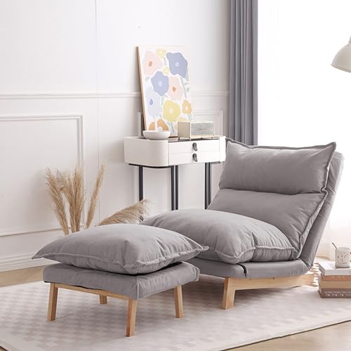 Accent Chairs 2er Set - Verstellbare Rückenlehne Bequemer Loungesessel aus Baumwolle und Leinen - Stilvolle Moderne Wohnzimmermöbel Accent Chairs 2er Set - Verstellbare Rückenlehne Bequemer Loungesessel aus Baumwolle und Leinen - Stilvolle Moderne Wohnzimmermöbel von Generisch