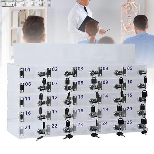 Acryl-Handy-Spind Box mit Schlüsselschloss, Schreibtisch und Wandmontage, Aufbewahrungsschrank für Schule, Büro, für 40 Telefone Acryl-Handy-Spind Box mit Schlüsselschloss, Schreibtisch und Wandmontage, Aufbewahrungsschrank für Schule, Büro, für 40 Telefone von Generisch