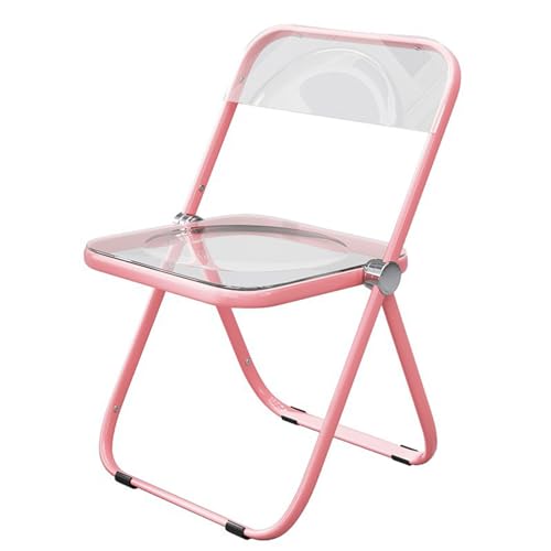 Acryl-Klappstuhl – Klare Armlehnen-Event-Stühle für Wohnzimmer, Esszimmer, Schlafzimmer & Arbeitszimmer – platzsparendes faltbares Design für moderne Dekoration von Generisch