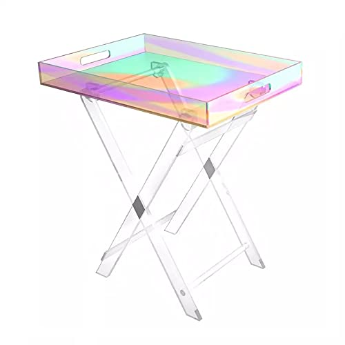 Acryl-Klapptablett, transparenter Beistelltisch für Schlafzimmer und Wohnzimmer, vielseitiges TV-Tablett – funktionales Design für den Heimgebrauch Acryl-Klapptablett, transparenter Beistelltisch für Schlafzimmer und Wohnzimmer, vielseitiges TV-Tablett – funktionales Design für den Heimgebrauch von Generisch