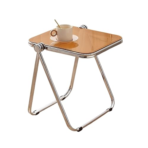 Acryl-Klapptisch, transparent, zusammenklappbar, stabiler Metallrahmen, Beistelltisch, Nachttisch, Beistelltisch, kleiner Couchtisch für Wohnzimmer/Schlafzimmer/Badezimmer/Balkon/Tablett Acryl-Klapptisch, transparent, zusammenklappbar, stabiler Metallrahmen, Beistelltisch, Nachttisch, Beistelltisch, kleiner Couchtisch für Wohnzimmer/Schlafzimmer/Badezimmer/Balkon/Tablett von Generisch