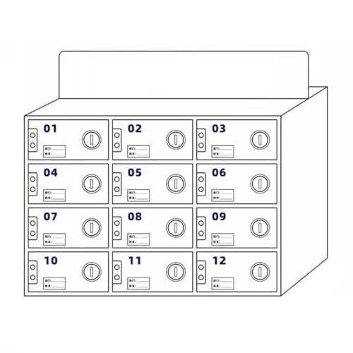 Acryl Phone r Box für Büro & Zuhause Weiß Handy ge Schrank Besprechungsraum Zubehör Stilvolle 12 Fächer für einfachen Zugriff von Generisch