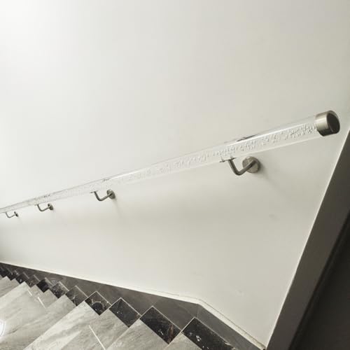 Acryl-Treppen-Handlauf-Set mit Endkappen und Halterungen – Sicherheitstreppengeländer für drinnen und draußen von Generisch