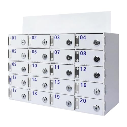 Acryl-Wand-Aufbewahrungsschrank mit Schloss – verdickter Desktop-Nizer für mobile Geräte – sichere und effiziente Handy-Aufbewahrungsbox (Größe: 20) von Generisch