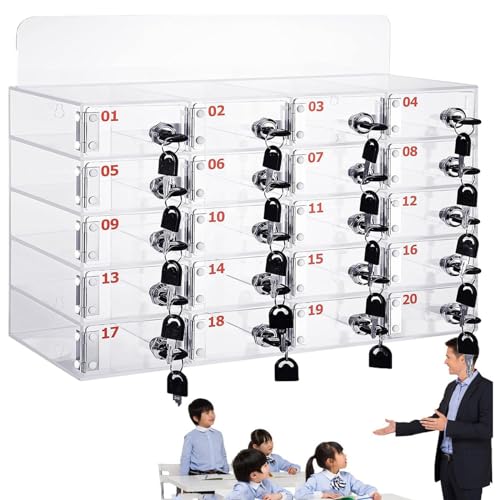 Acryl-Wand-Handy-Spind mit mehreren Schlitzen, sichere Aufbewahrungslösung für Klassenzimmer und Büroorganisation Acryl-Wand-Handy-Spind mit mehreren Schlitzen, sichere Aufbewahrungslösung für Klassenzimmer und Büroorganisation von Generisch