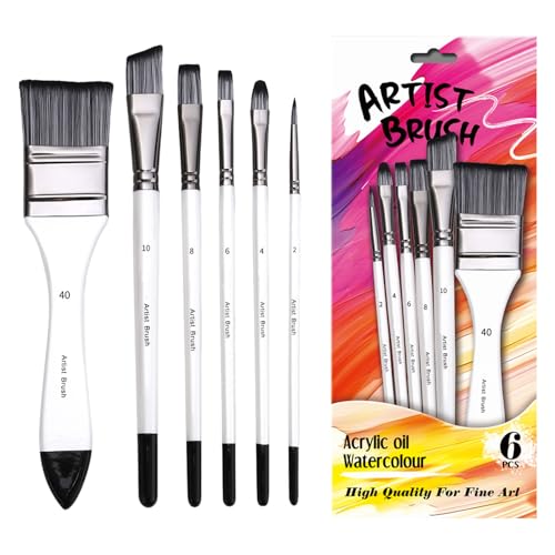 Acryldetail -Pinsel -Pinsel -Set - Weichborstenmalerei Kit 6 Tragbare Pinsel | Professionelle Kunstwerkzeuge Mädchen kreative Projekte, ideal für Canvas Aquarell Crafts Zeichnungspraxis Acryldetail -Pinsel -Pinsel -Set - Weichborstenmalerei Kit 6 Tragbare Pinsel | Professionelle Kunstwerkzeuge Mädchen kreative Projekte, ideal für Canvas Aquarell Crafts Zeichnungspraxis von Generisch