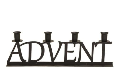 Advent Kerzenhalter Advent schwarz MEtalldeko Adventskranz Weihnachtsdeko Metalladventskranz von Generisch