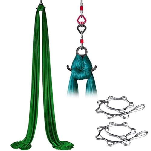 Aerial Silks Yoga-Hängematten-Set mit 360°-Drehanschluss für Anfänger, Heimtanz und Indoor-Gymnastik von Generisch