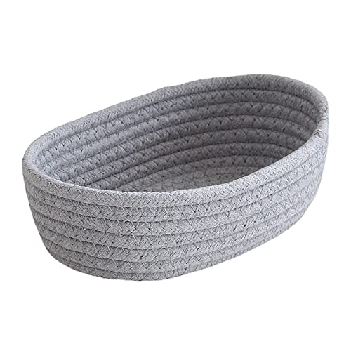 Ahagogo Aufbewahrungskorb Korb Dekokorb Aufbewahrung Badezimmer Bad Körbchen Aufbewahrungsbox Deko Aufbewahrungskörbe Körbe & Behälter Aufbewahrung Körbchen für Schrank Archivierung (Grey, A) von Generisch
