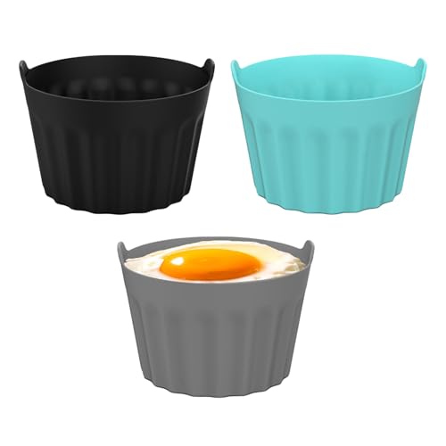 Air Fryer Egg Mould - 3pcs Silicone Egg Poaching Cooker Cups | Microwave Egg Poacher | Egg Molds Non-Stick Silicone Non-Sticky Poached Egg Maker, Air Fryer Egg Cups for Kitchen Air Fryer Air Fryer Egg Mould - 3pcs Silicone Egg Poaching Cooker Cups | Microwave Egg Poacher | Egg Molds Non-Stick Silicone Non-Sticky Poached Egg Maker, Air Fryer Egg Cups for Kitchen Air Fryer von Generisch