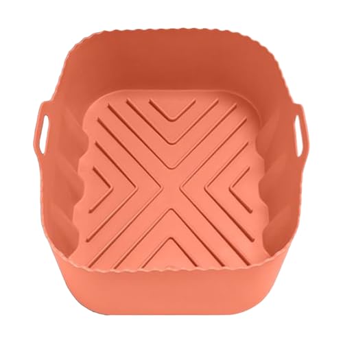 Air Fryer Liners Silicone - Bakeware Basket Liner - Rectangular Food-Grade High-Temp Resistant Oven Tray for Meat Vegetable Steamer Toaster Microwave Restaurant von Generisch