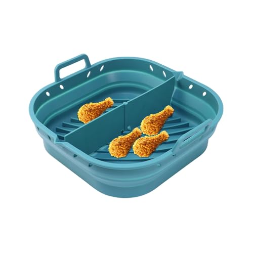 Airfryer Liner, Spritzschutz-Backbleche, sichere Luftfritteusen-Backform mit höherem Rand für Luftfritteuse, Mikrowelle von Generisch
