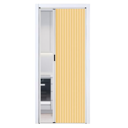 Akkordeon-Falttür, Wabenpappe mit Aluminiumrahmen, für Schlafzimmer, Badezimmer, Küche, Trennwand von Generisch