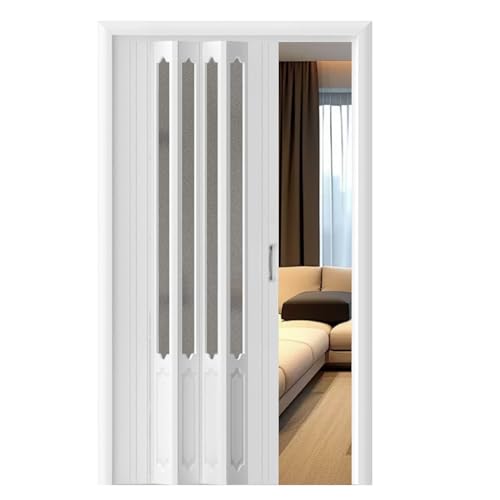 Akkordeon-Falttür, wasserdicht, PVC, schalldicht, einziehbar, für große Öffnungen, Dusche, Innentür von Generisch