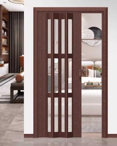 Akkordeon-Falttür – Innenschiebetür für Schlafzimmer und Flur – platzsparender Raumteiler und Trennwand – faltbares Eingangstor für Speisekammer und Schrank – Braun 60 x 203 cm Akkordeon-Falttür – Innenschiebetür für Schlafzimmer und Flur – platzsparender Raumteiler und Trennwand – faltbares Eingangstor für Speisekammer und Schrank – Braun 60 x 203 cm von Generisch