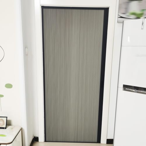 Akkordeon-Tür – graue Ziehharmonika-Innentür, 170–200 cm hoch, einziehbare Falttür mit Griff, ideal für Schlafzimmer und Dusche, Raumteiler (80 x 170 cm) von Generisch