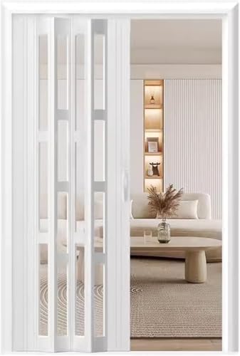 Akkordeon-Tür – mattierte transparente Sichtschutz-Falttür für einfache Installation im Schrank, Duschräumen Akkordeon-Tür – mattierte transparente Sichtschutz-Falttür für einfache Installation im Schrank, Duschräumen von Generisch