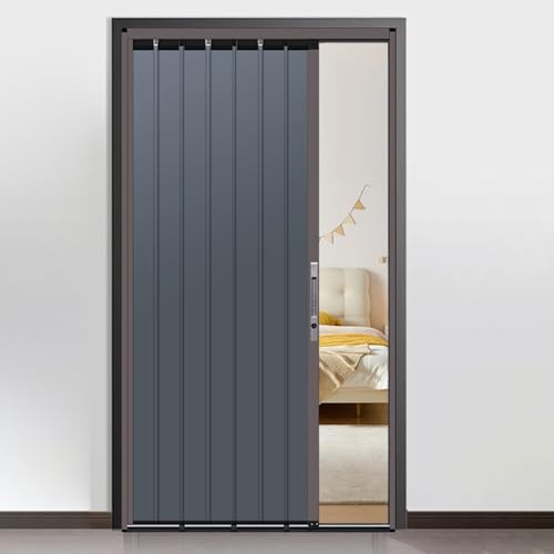 Akkordeon-Tür – verschließbarer Metall-Sichtschutz-Raumteiler für Tür, Speisekammer, Bauernhaus, Schuppen, Scheune, platzsparendes Design Akkordeon-Tür – verschließbarer Metall-Sichtschutz-Raumteiler für Tür, Speisekammer, Bauernhaus, Schuppen, Scheune, platzsparendes Design von Generisch